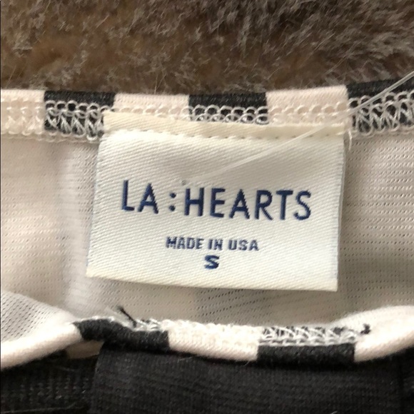 NWT l.a. hearts striped strapless crop top w/ bow - Picture 2 of 5